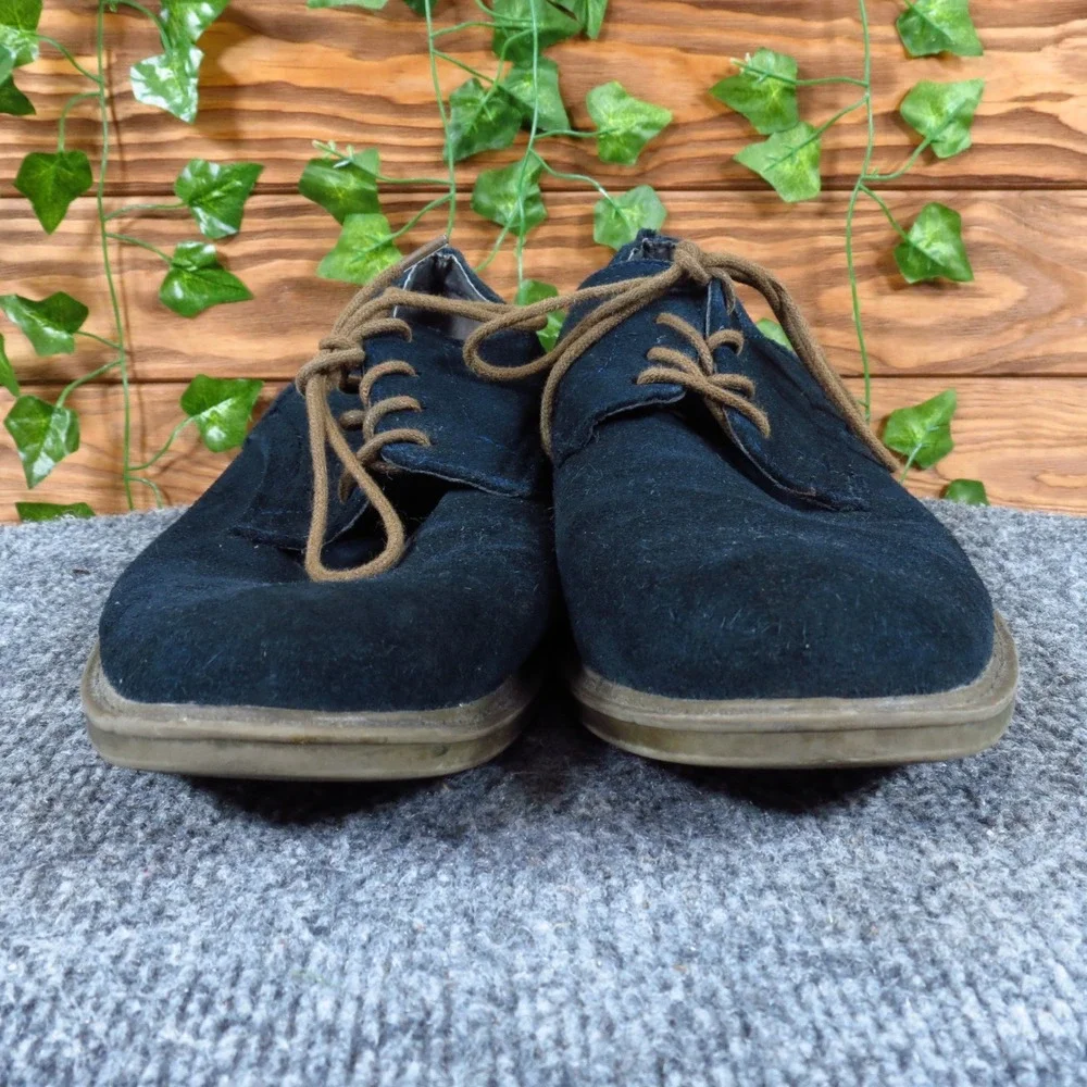 Calvin‎ Klein Gio Men Oxford Shoe Size 9 Business Casual Navy Blue Suede Dress